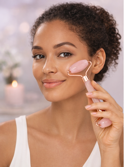 Rozenkwarts Gezichtsroller – Lift & Glow Massage Tool